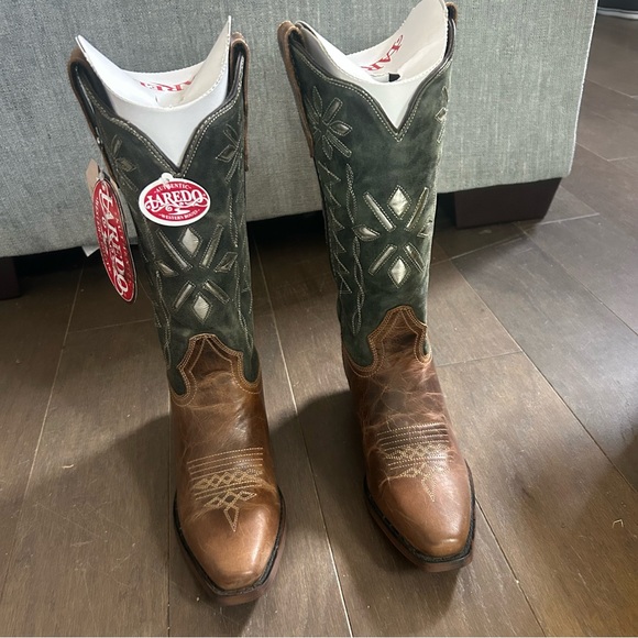 Laredo Passion Flower Western Cowgirl Boots Women’s Floral Embroidered Leather - Picture 8 of 16